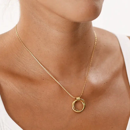 Collier Double Anneau