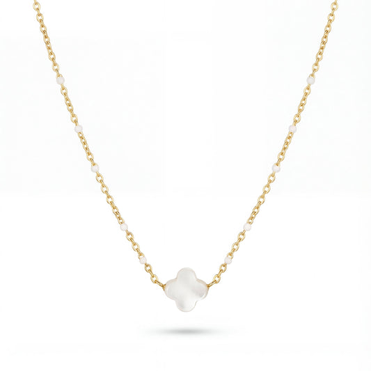 Collier Trèfle Blanc